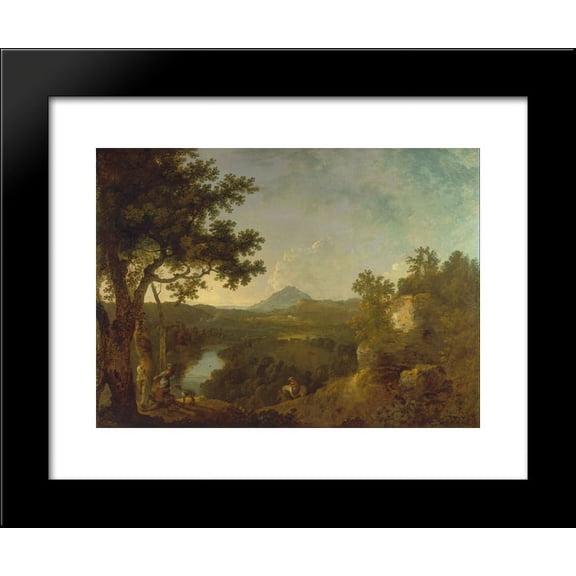 View near Wynnstay, the Seat of Sir Watkin Williams-Wynn, BT. 20x24 Framed Art Print by Richard Wilson