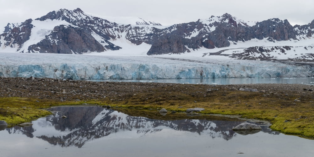 View of 14th July Glacier Spitsbergen Svalbard Islands Norway Canvas Art - Panoramic Images (27 x 9)