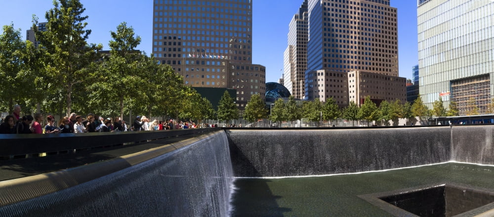 View of 911 Memorial Manhattan New York City New York State USA Canvas Art - Panoramic Images (36 x 12)