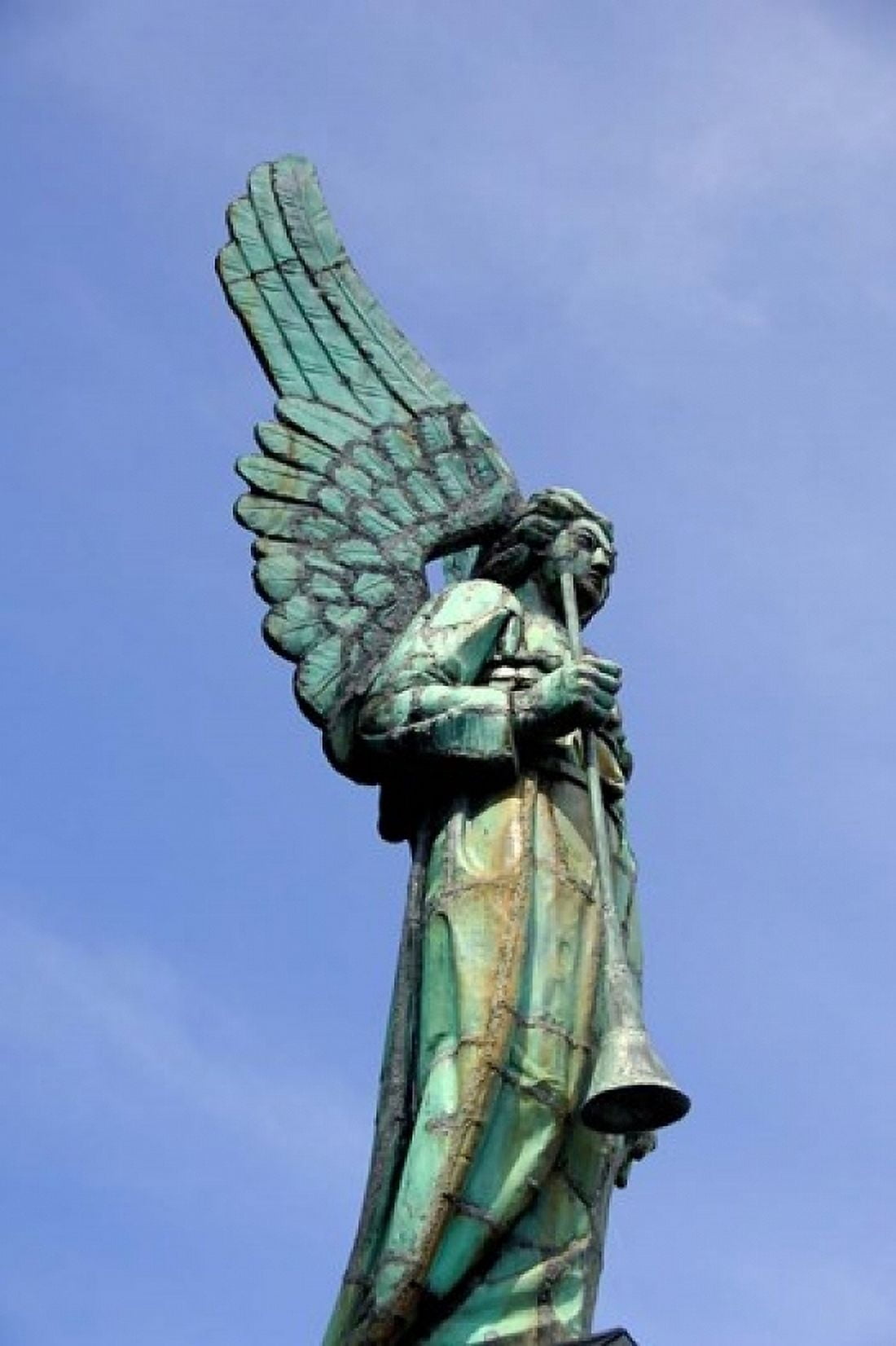 View of Angel in Quebec Montreal Canvas Art - Cindy Miller Hopkins DanitaDelimont (24 x 36)