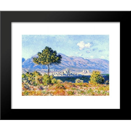 View of Antibes from the Plateau Notre-Dame 20x24 Framed Art Print by Monet, Claude