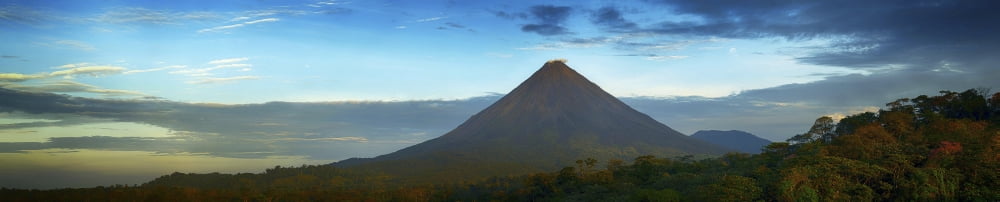 View of Arenal Volcano National Park Costa Rica Canvas Art - Panoramic Images (36 x 12)