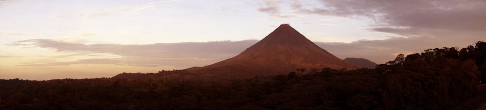 View of Arenal Volcano National Park Costa Rica Canvas Art - Panoramic Images (36 x 12)