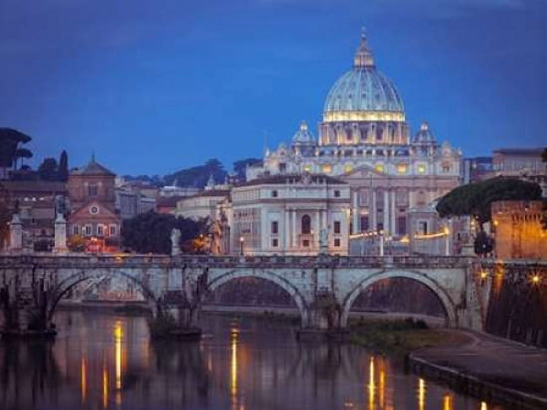 View of Basilica di San Pietro in Vatican Rome Italy Canvas Art - Assaf Frank (18 x 24)