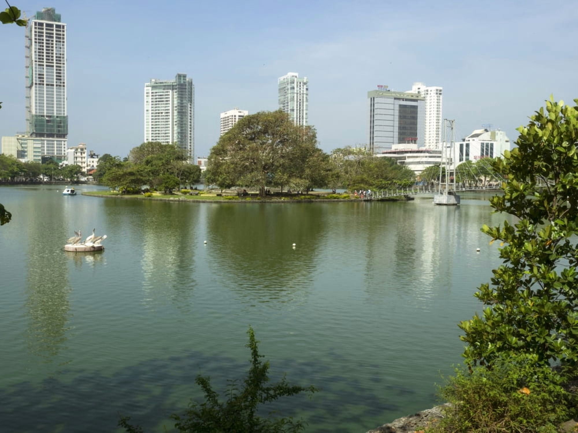 View of Beira Lake central Colombo Central Province Sri Lanka Canvas Art - Panoramic Images (12 x 16)