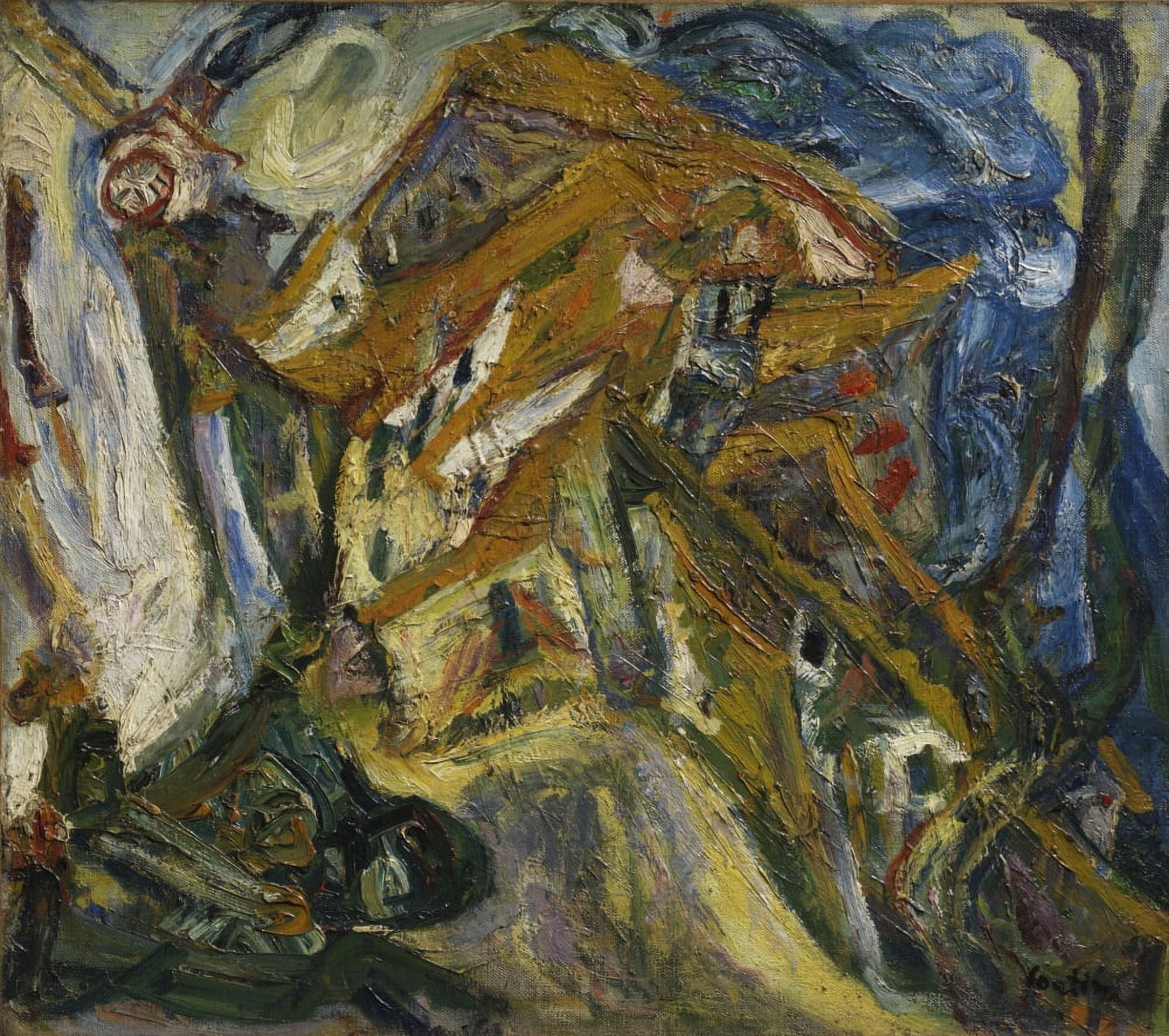 View of Ceret 1921-22 Canvas Art - Chaim Soutine (18 x 24)