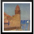 thumbnail image 1 of View of Collioure 28x28 Large Black Wood Framed Print Art by Henri Martin, 1 of 2