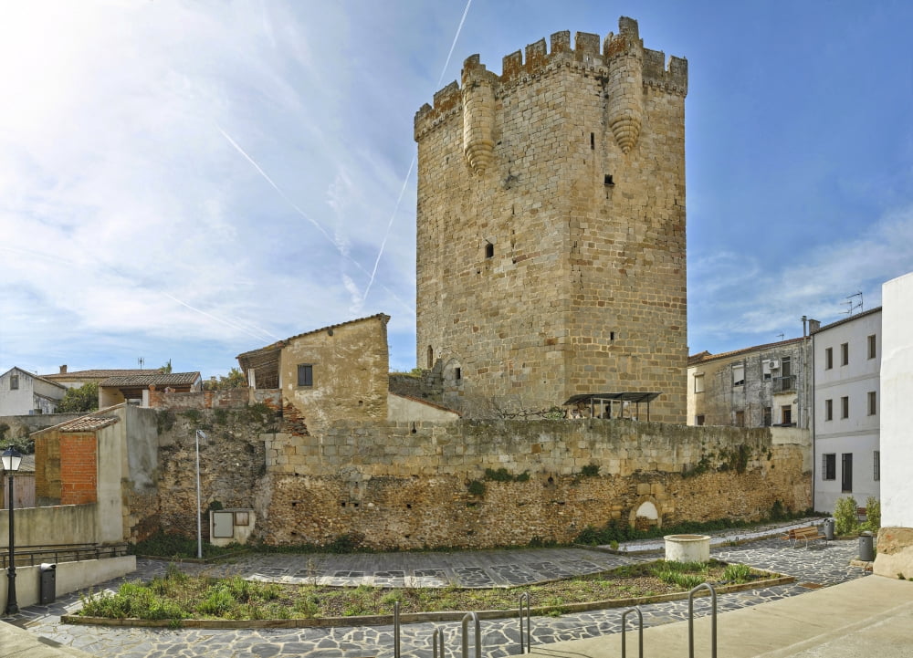 View of Coria Castle Coria Caceres Caceres Province Spain Canvas Art - Panoramic Images (20 x 27)