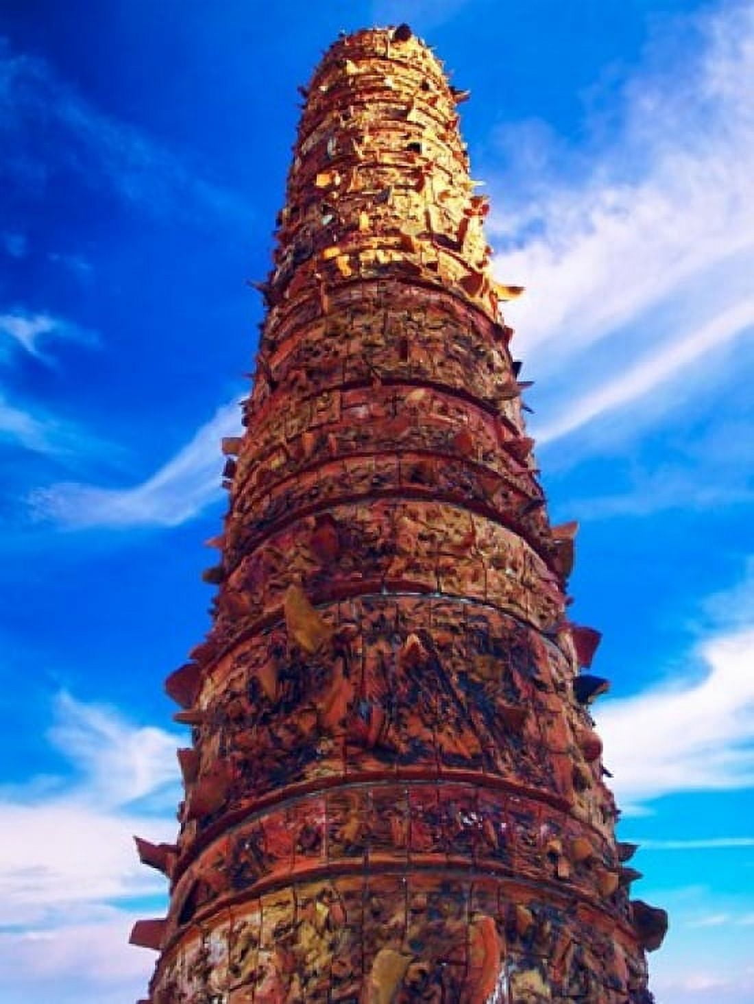View of El Totem in Plaza del Totem San Juan Puerto Rico Canvas Art - Miva Stock DanitaDelimont (20 x 26)