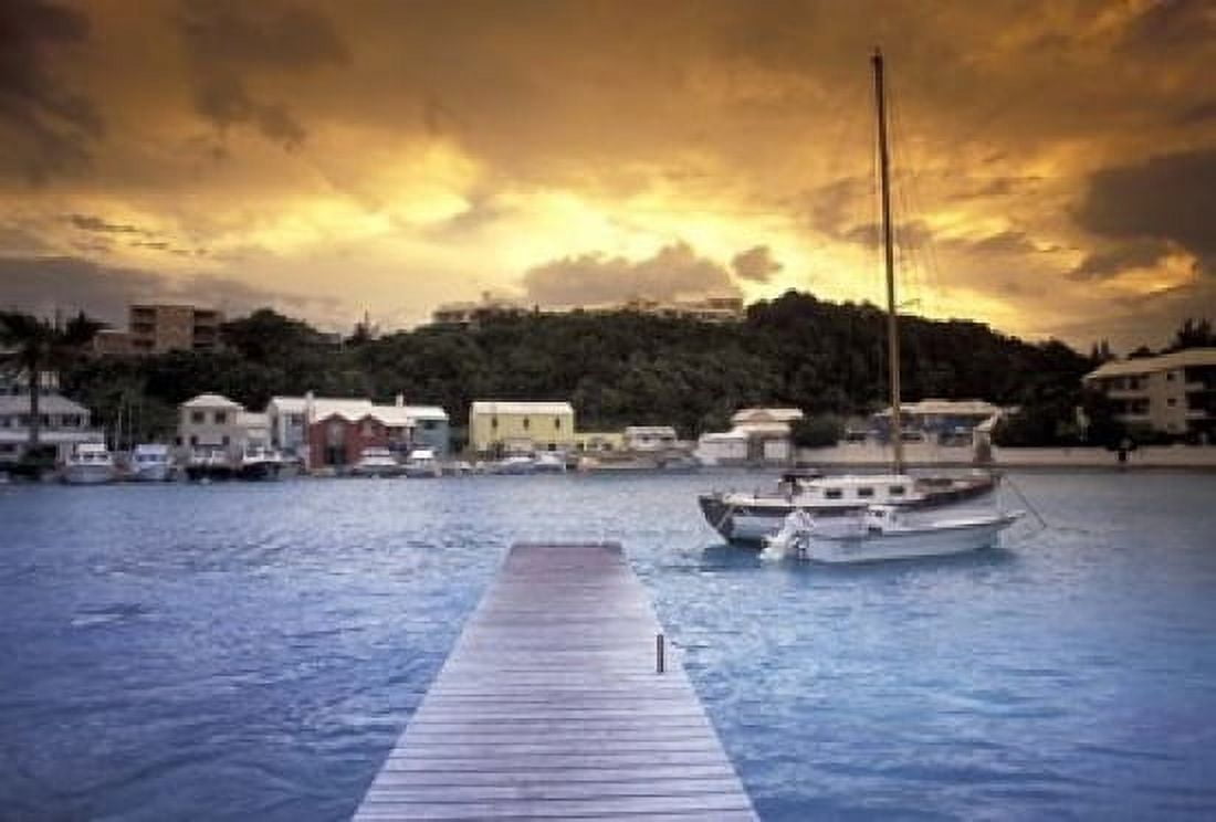 View of Flatts Village Bermuda Caribbean Canvas Art - Robin Hill DanitaDelimont (35 x 24)