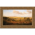 thumbnail image 1 of View of Geelong 24x16 Gold Ornate Wood Framed Canvas Art by Eugene von Guerard, 1 of 2