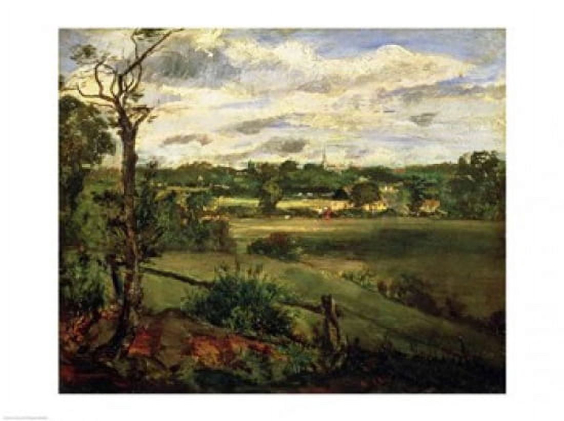 View of Highgate from Hampstead Heath c1834 Canvas Art - John Constable (24 x 18)