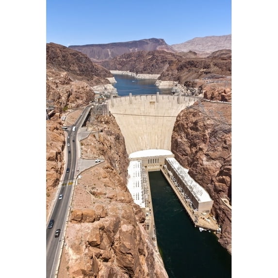 View of Hoover Dam, Black Canyon, Colorado River, Nevada, USA Poster Print (27 x 9)