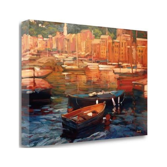 View of Italy Watercolor 4 Giclee Wrap Canvas Wall Art