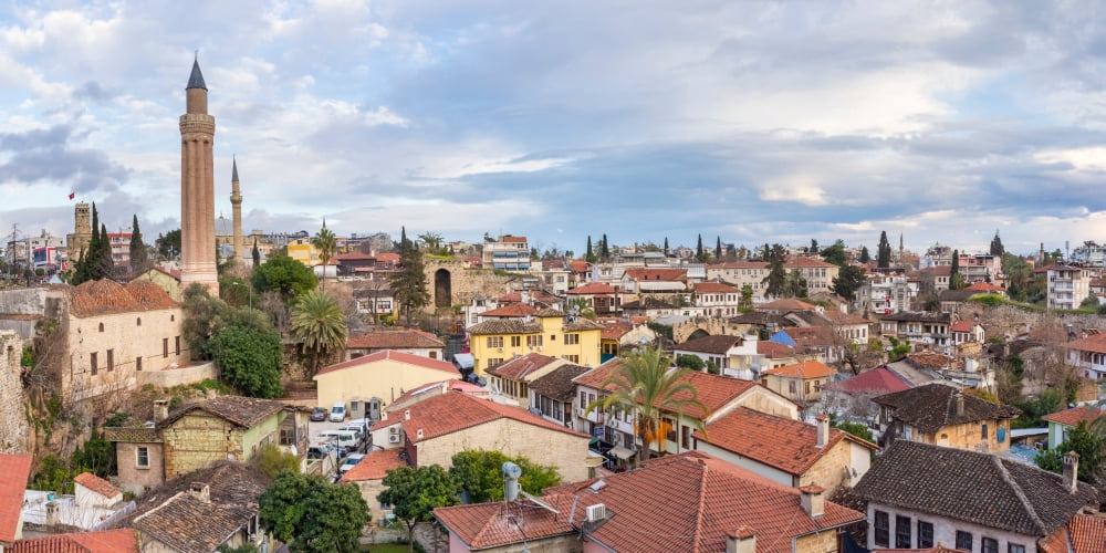 View of Kaleici historic district Antalya Turkey Canvas Art - Panoramic Images (12 x 36)