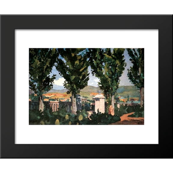 View of Kislovodsk 20x24 Framed Art Print by Ostroumova-Lebedeva, Anna