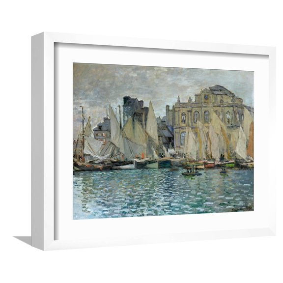 Art.com View of Le Havre, 1873 Giclee Print by Claude Monet, White Frame Wall Art, 21" x 17"