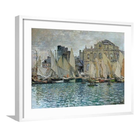 Art.com View of Le Havre, 1873 Giclee Print by Claude Monet, White Frame Wall Art, 29" x 23"