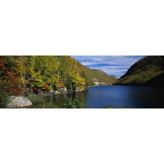 View of Lower Cascade Lake Keene Essex County New York State USA Canvas Art - Panoramic Images (6 x 18)