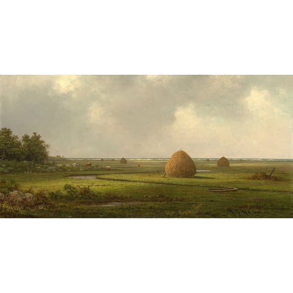 View of Marshfield by Martin Johnson Heade - 12" x 18" Art Print Wall Decor