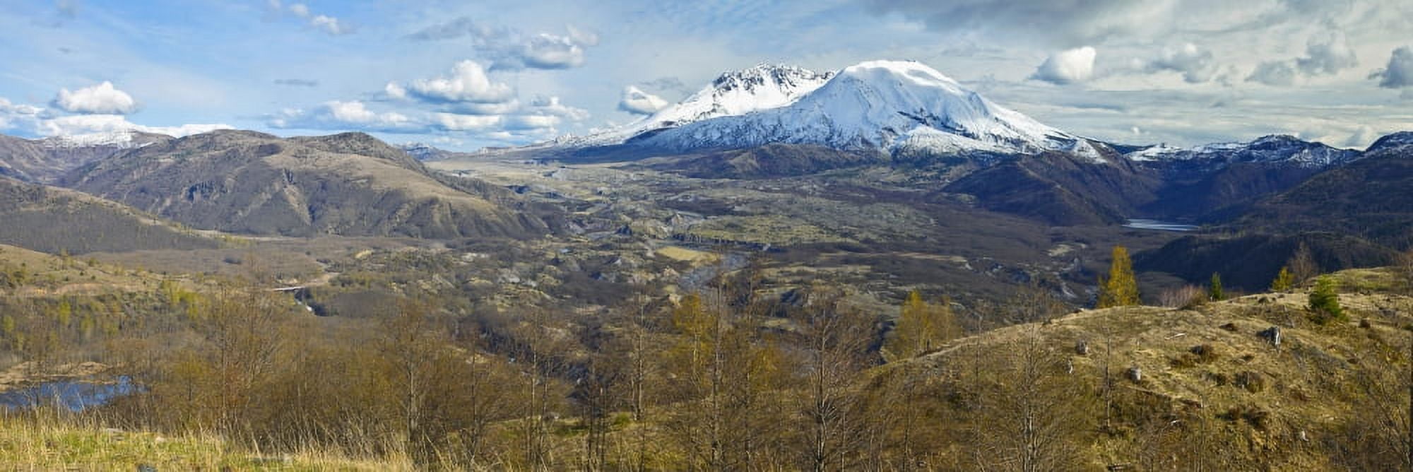 View of Mount St Helens with dramatic sky Skamania County Washington State USA Canvas Art - Panoramic Images (27 x 9)