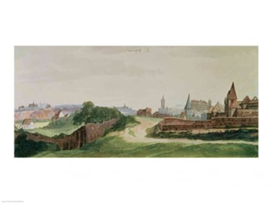 View of Nuremberg Canvas Art - Albrecht Durer (24 x 18)