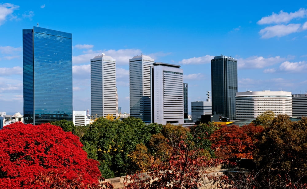 View of Osaka Business Park in autumn Osaka Osaka Prefecture Kansai Japan Canvas Art - Panoramic Images (12 x 20)