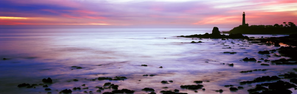 View of Pigeon Point Lighthouse Pescadero California USA Canvas Art - Panoramic Images (12 x 36)