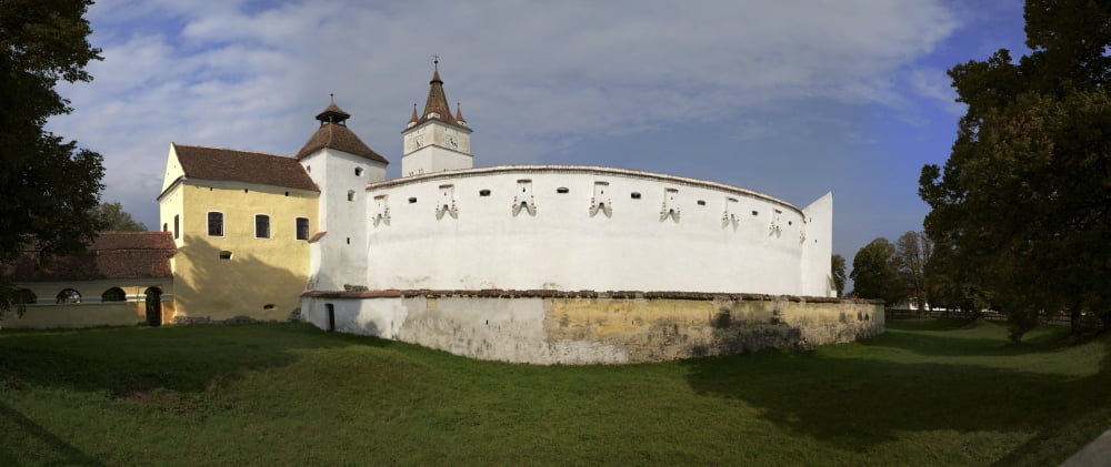 View of Prejmer Fortified Church Prejmer Brasov County Transylvania Romania Canvas Art - Panoramic Images (36 x 12)