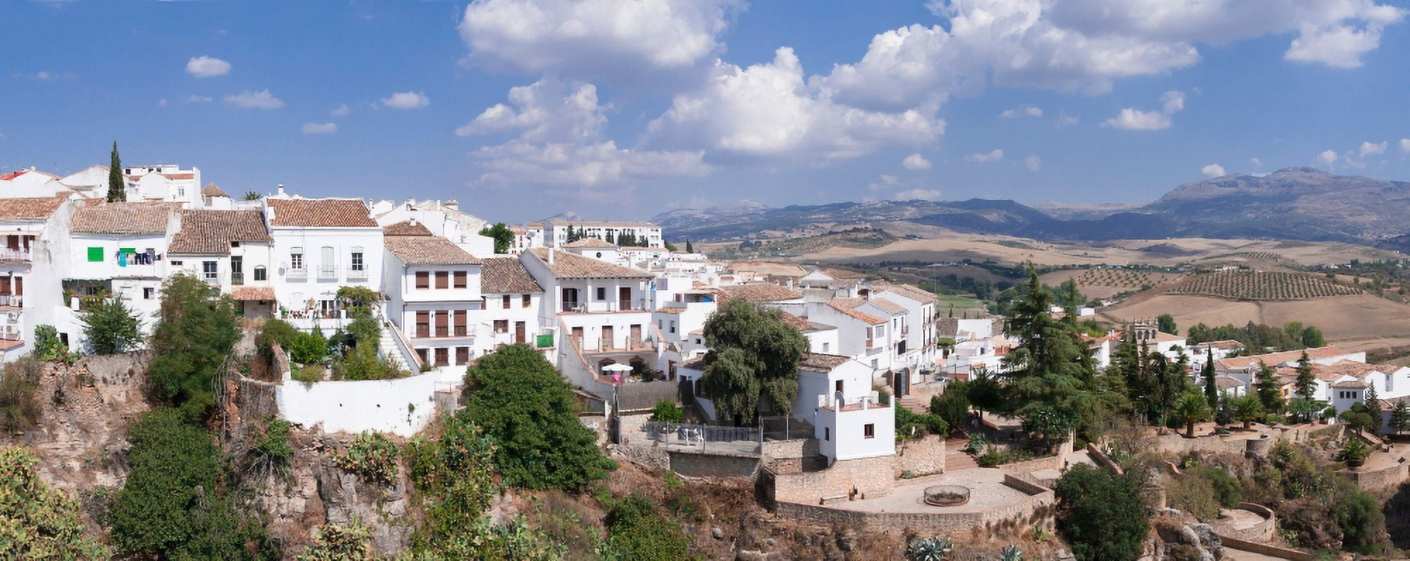 View of Ronda Malaga Province Andalusia Spain Canvas Art - Panoramic Images (27 x 9)