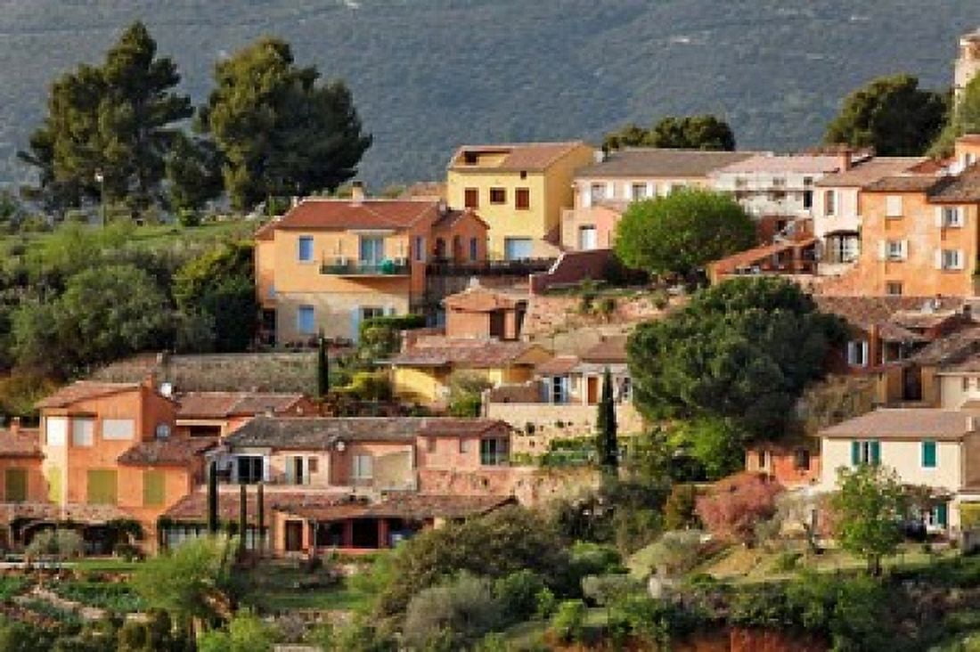 View of Roussillon France Canvas Art - Adam Jones DanitaDelimont (26 x 18)