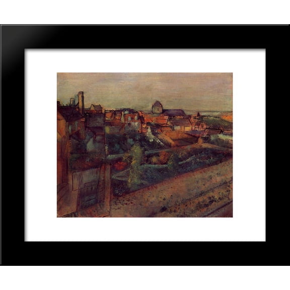 View of Saint-Valery-sur-Somme 20x24 Framed Art Print by Edgar Degas