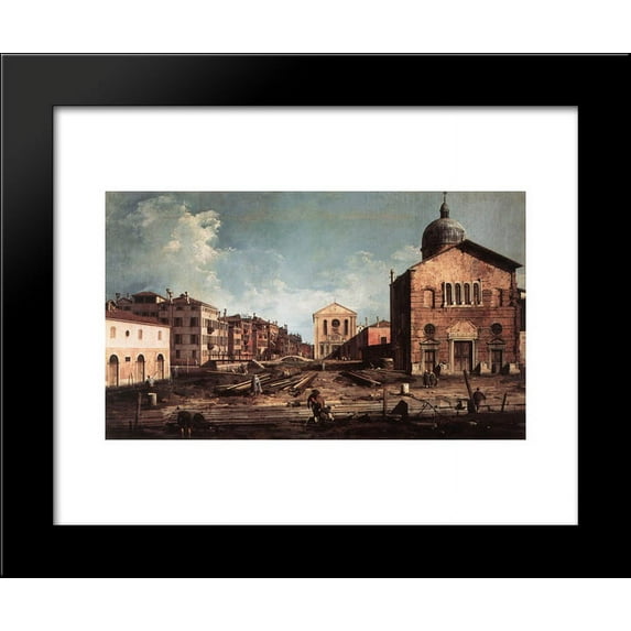 View of San Giuseppe di Castello 20x24 Framed Art Print by Canaletto
