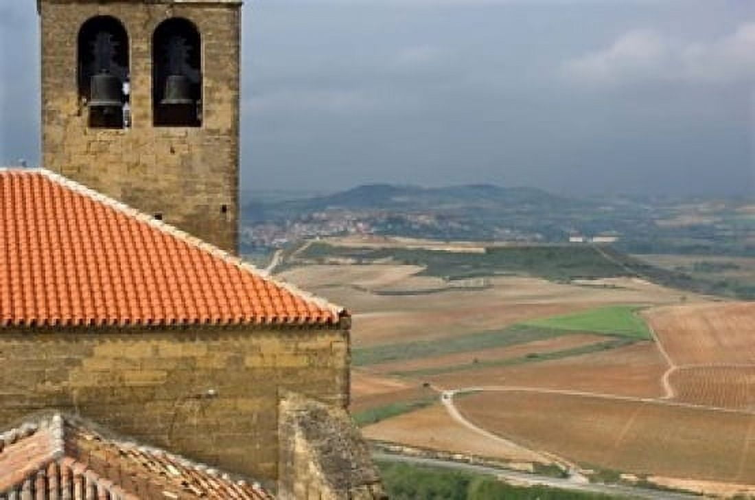 View of San Vicente de la Sonsierra Village La Rioja Spain Canvas Art - Janis Miglavs DanitaDelimont (24 x 15)