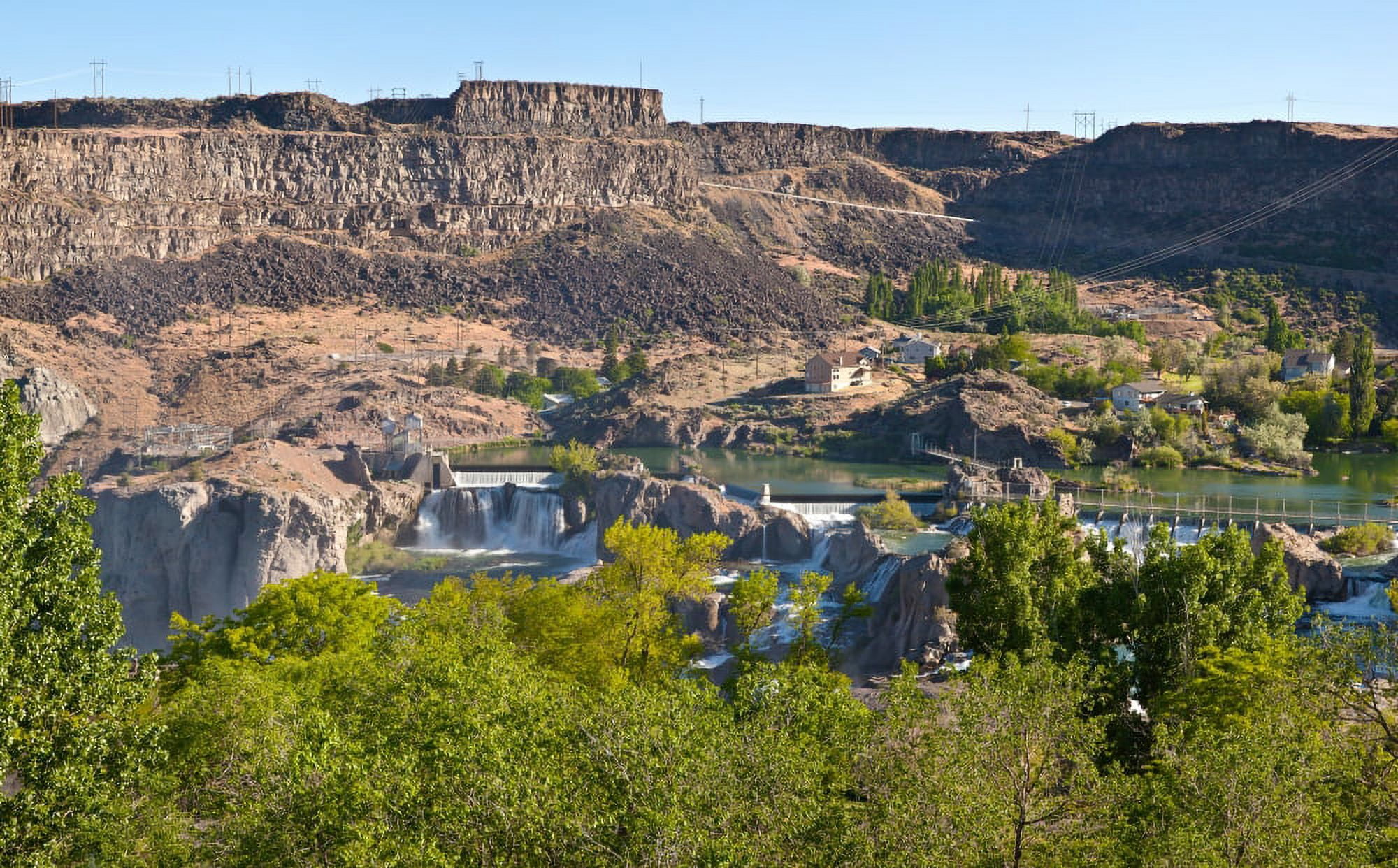 View of Shoshone Falls in Twin Falls State Park Idaho USA Canvas Art - Panoramic Images (24 x 39)