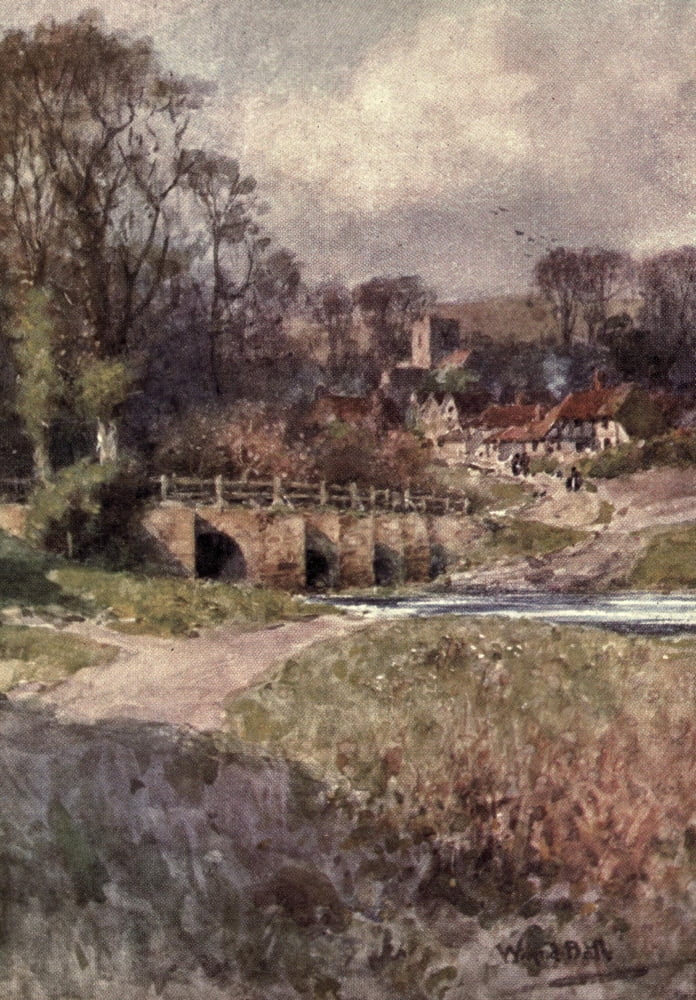 View of Sutton Village Canvas Art - Wilfrid Ball (24 x 36)