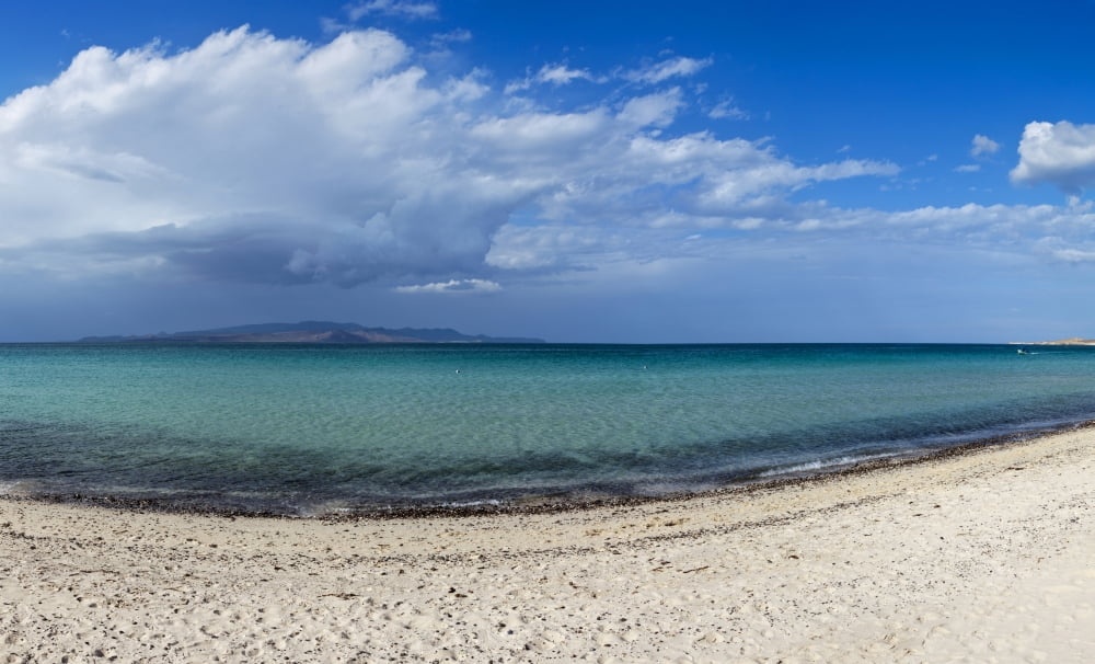 View of Tecolote Beach in La Paz Baja California Sur Mexico Canvas Art - Panoramic Images (40 x 24)