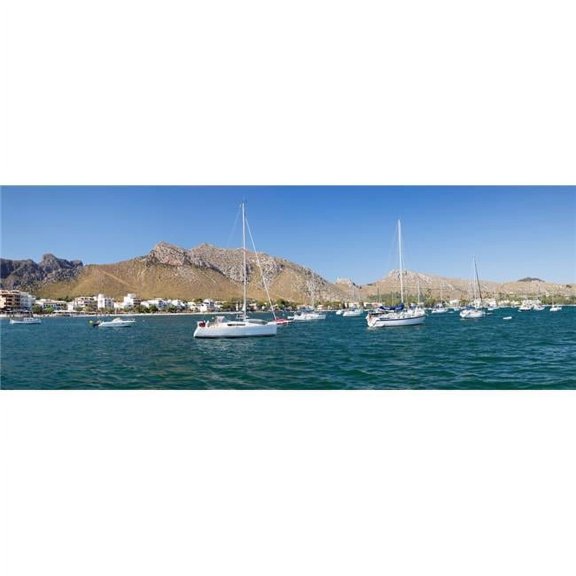 View of The Marina To Port De Pollenca Majorca Balearic Islands Spain Poster Print