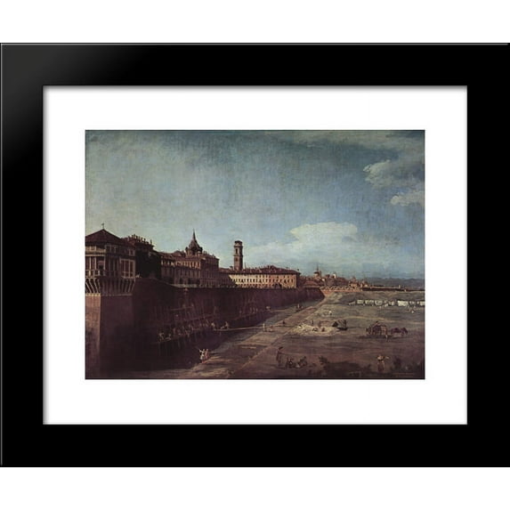 View of Turin from the Gardens of the Palazzo Reale 20x24 Framed Art Print by Bernardo Bellotto