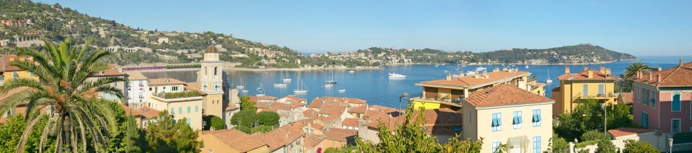 View of Villefranche sur Mer French Riviera France Canvas Art - Panoramic Images (36 x 12)