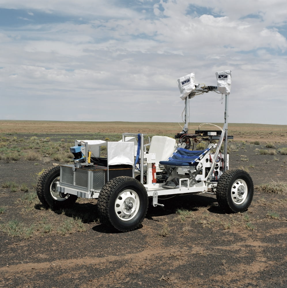 View of a 1-G Lunar Rover Vehicle Canvas Art - Stocktrek Images (28 x 28)