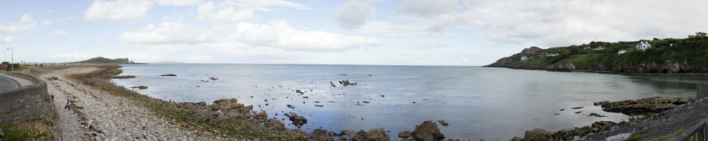 View of a coast Howth Dublin Bay Dublin Leinster Province Republic of Ireland Canvas Art - Panoramic Images (36 x 12)