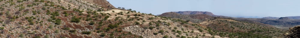View of a landscape Damaraland Namibia Canvas Art - Panoramic Images (44 x 6)