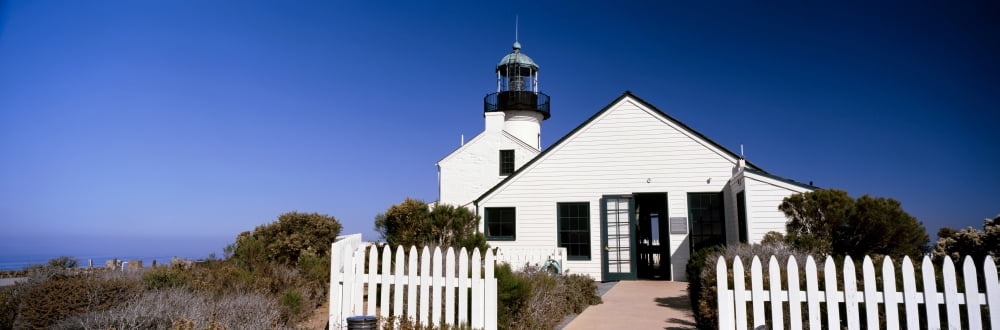 View of a lighthouse Point Loma Lighthouse Point Loma San Diego California USA Canvas Art - Panoramic Images (6 x 18)