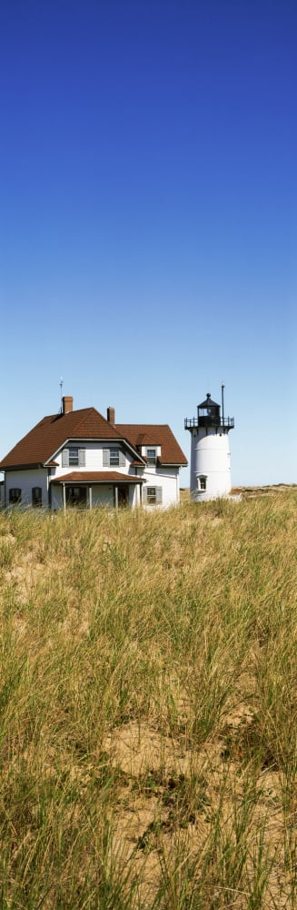 View of a lighthouse Race Point Light Provincetown Cape Cod Barnstable County Massachusetts USA Canvas Art - Panoramic Images (6 x 18)