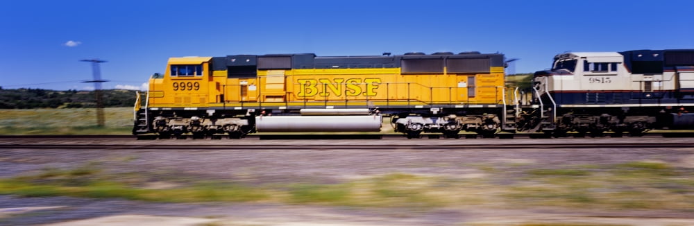 View of a train in motion Canvas Art - Panoramic Images (12 x 36)