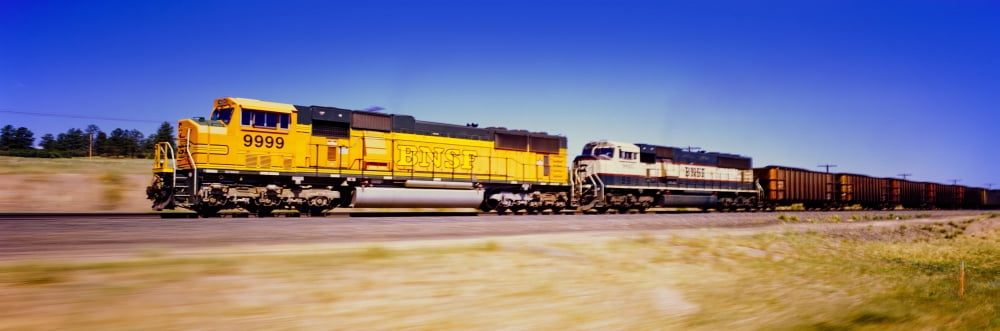 View of a train in motion Canvas Art - Panoramic Images (6 x 18)