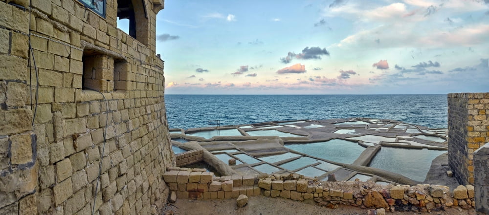 View of artillery battery at seashore Qolla l-Bajda Battery Marsalforn Gozo Malta Canvas Art - Panoramic Images (7 x 15)