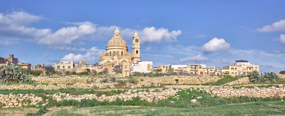 View of church in a town Rotunda of Xewkija Xewkija Gozo Malta Canvas Art - Panoramic Images (6 x 15)