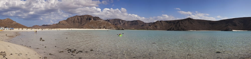 View of cliffs from Balandra Bay beach in La Paz Baja California Sur Mexico Canvas Art - Panoramic Images (36 x 9)